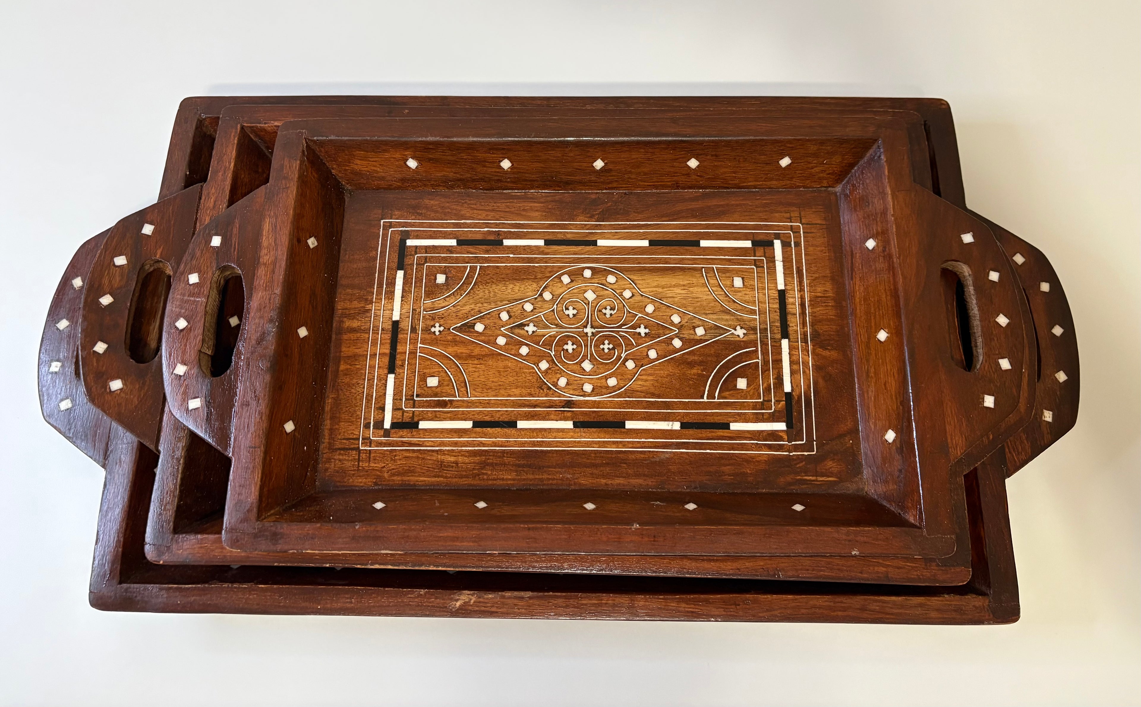 Wooden Tray Set