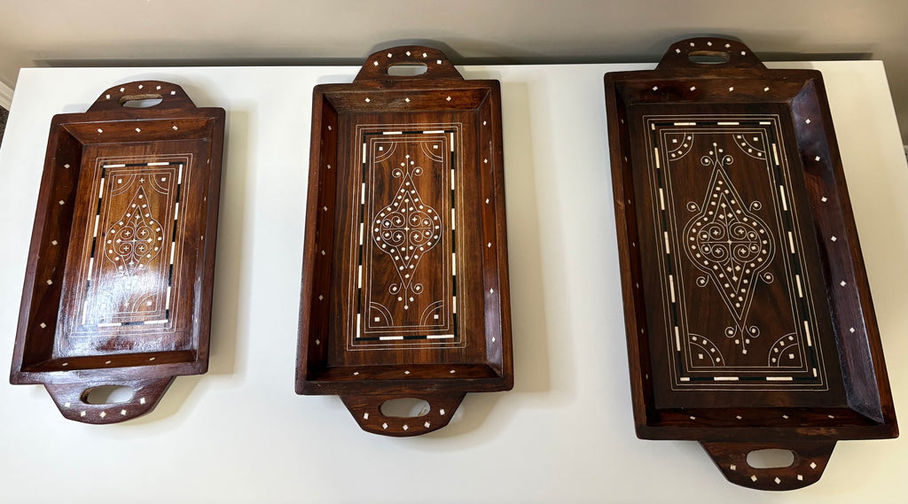Wooden Tray Set