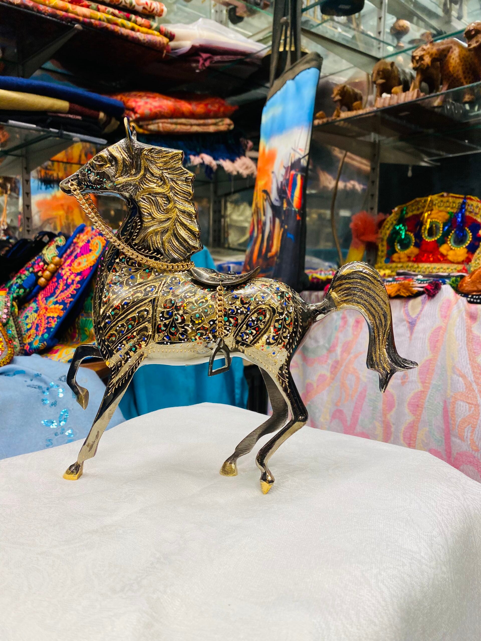 Brass Horse – Detailed Sculpture