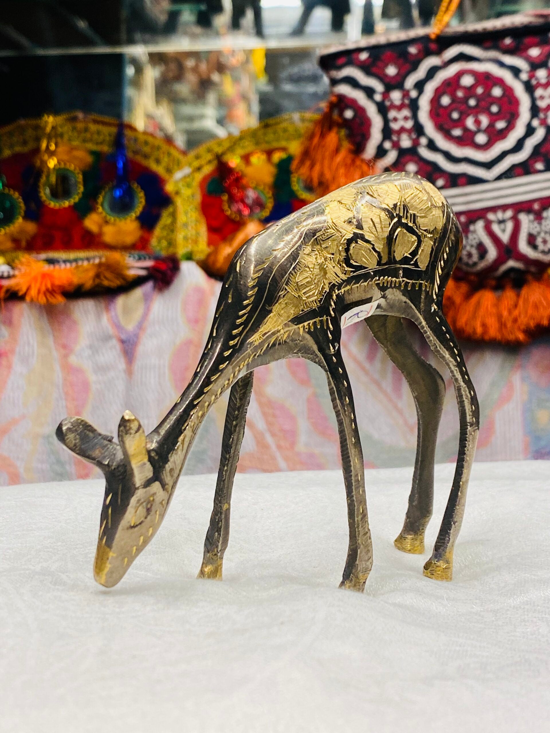 Brass Deer Duo – Vigilant & Drinking Deer