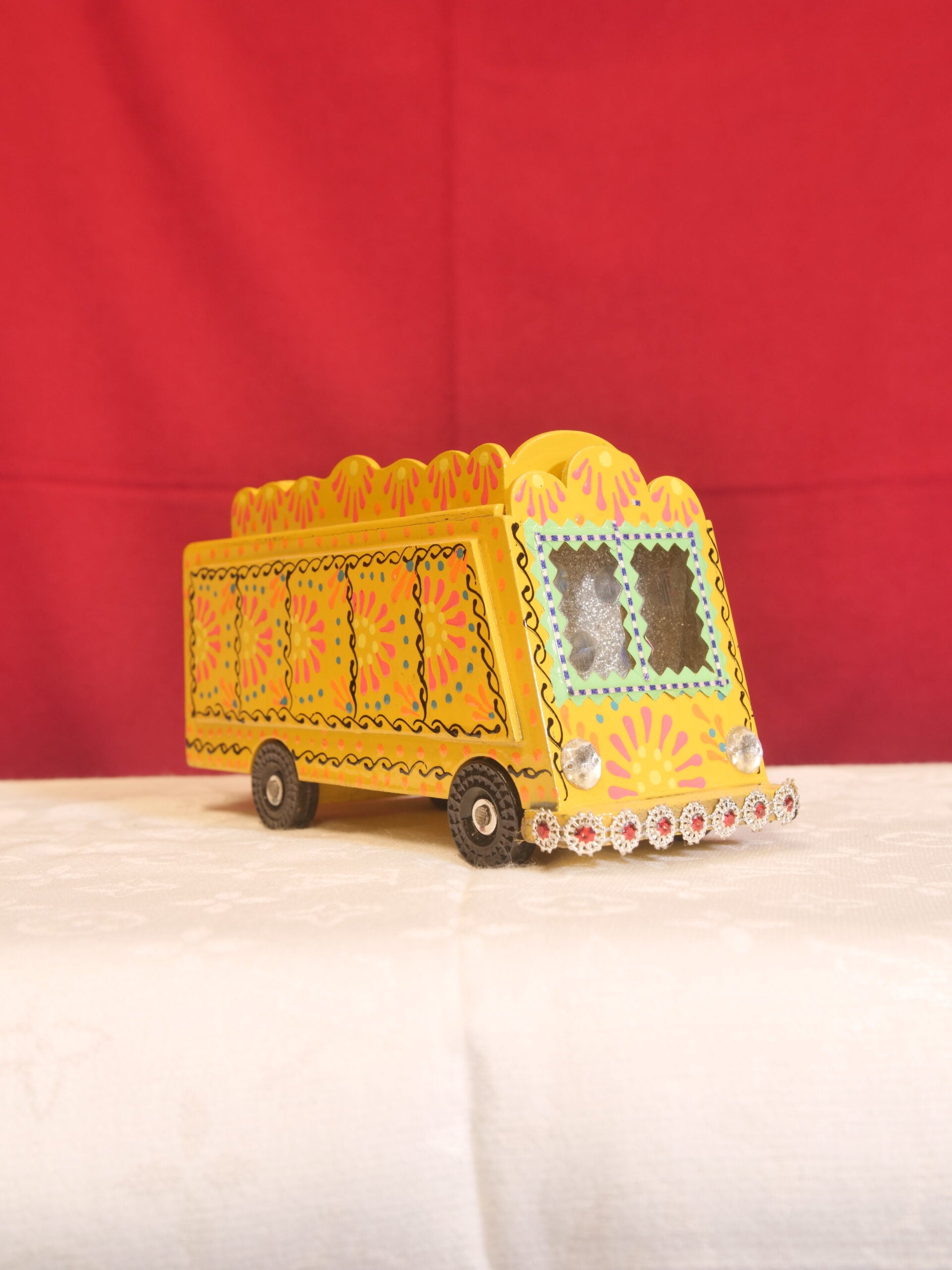 Multicolor Wooden Handpainted Truck Pakistani W11