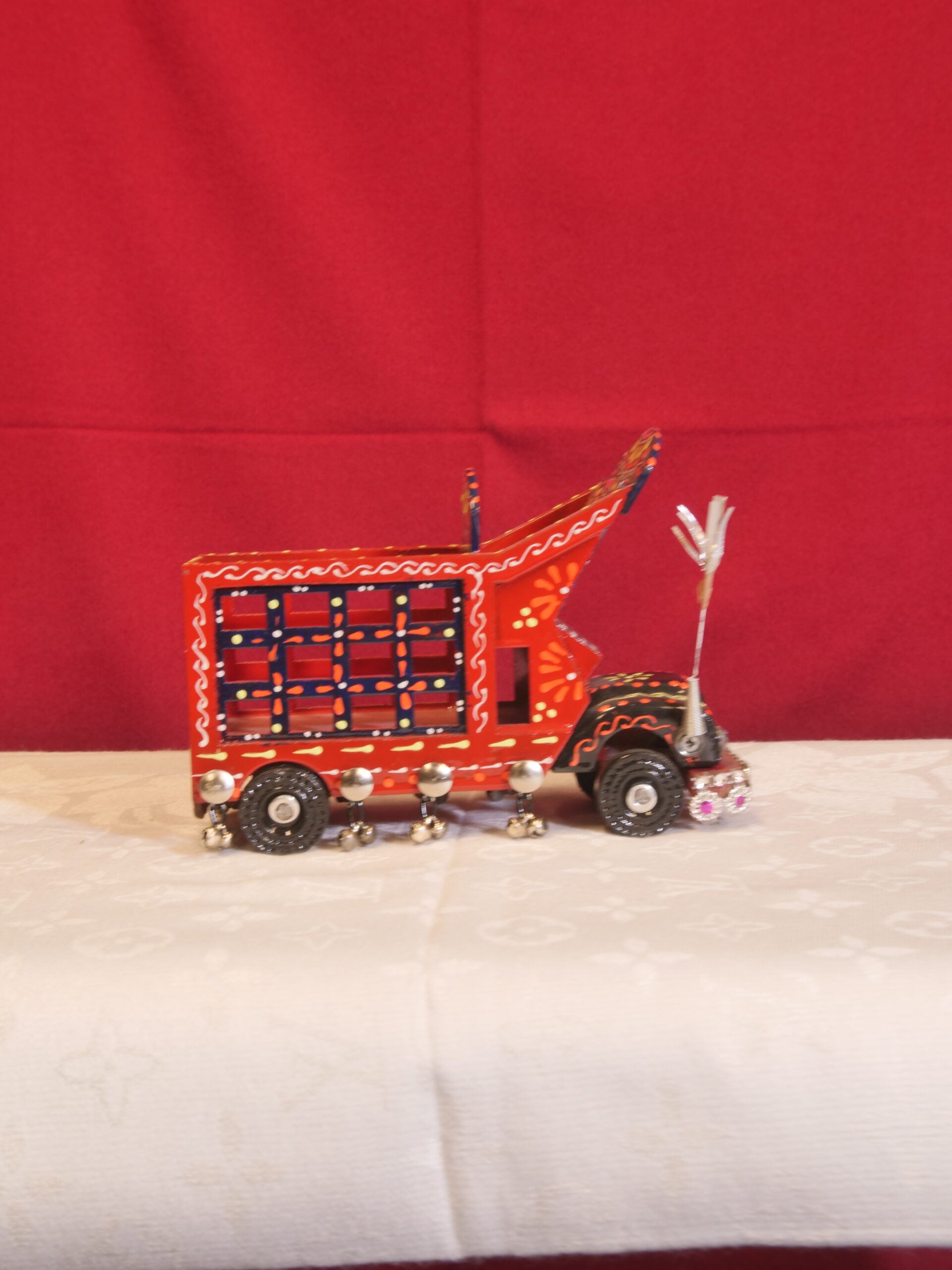 Miniature Hand-Painted Animal Carrier Truck