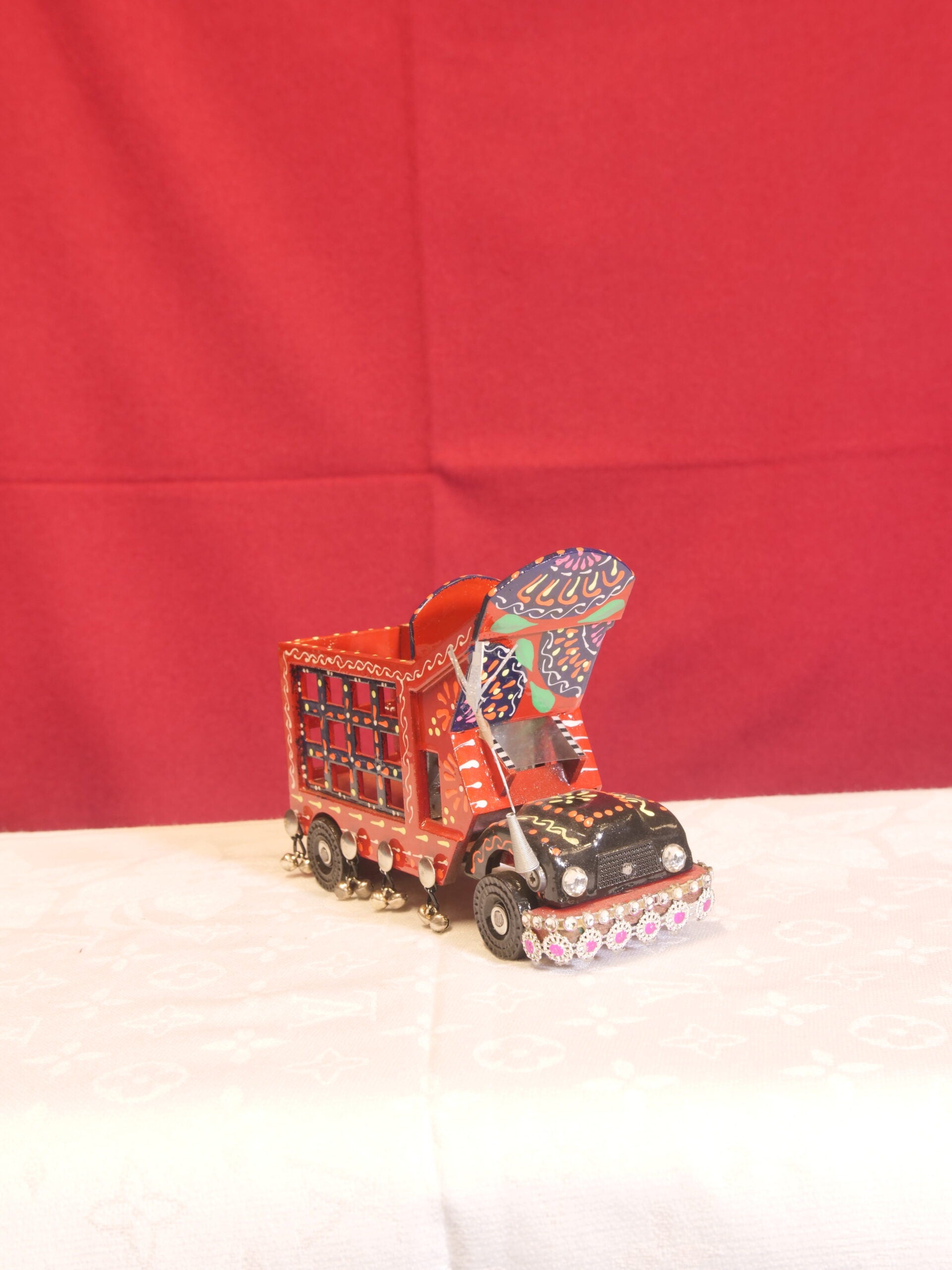 Miniature Hand-Painted Animal Carrier Truck