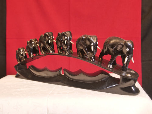 Black Elephant Bridge – Wooden Decor (6″ x 18″)