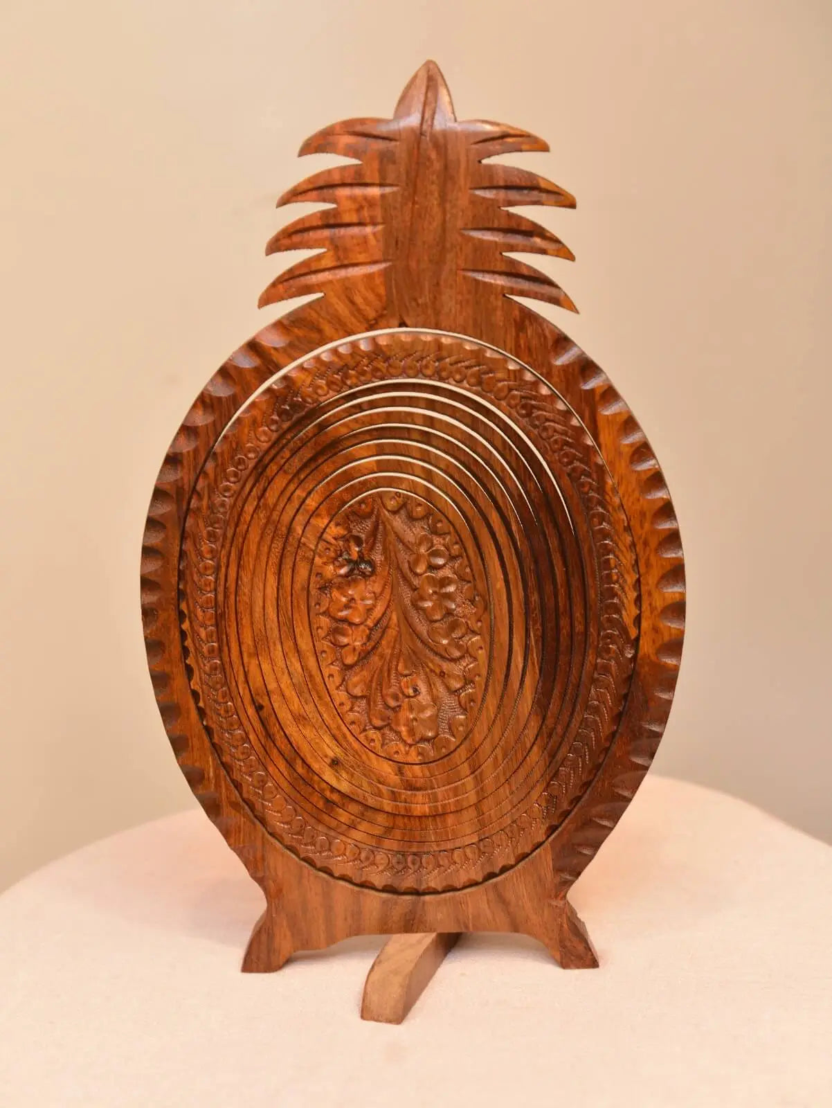 Pineapple Wooden Basket (Handmade)