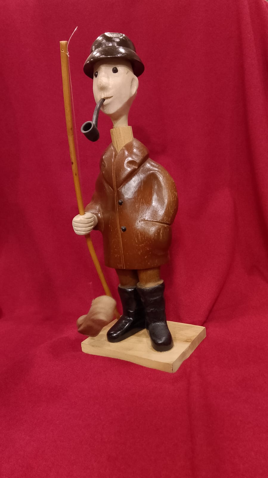 Fisherman Wooden Character