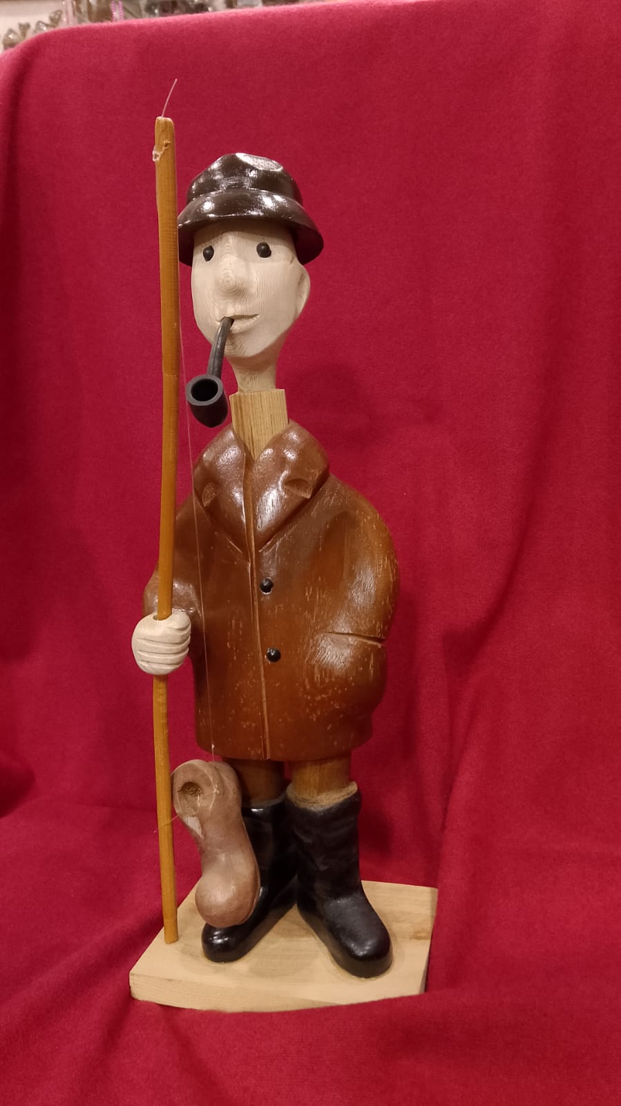 Fisherman Wooden Character