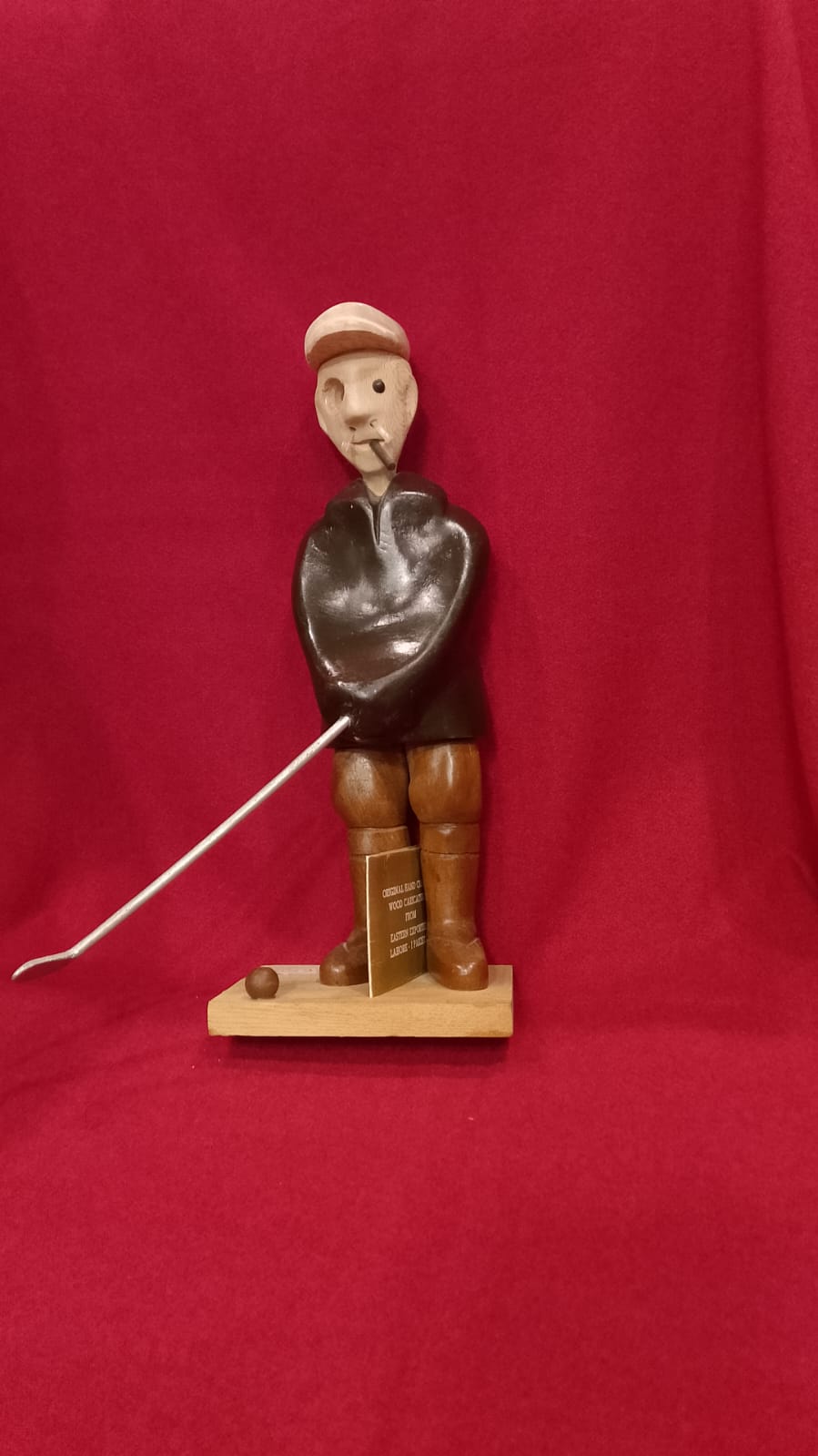 Golfer Wooden Character In Action