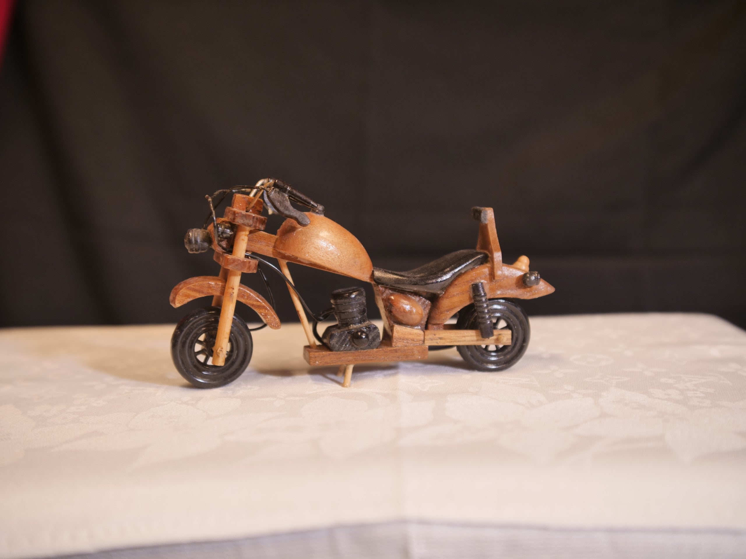 Old Bullet Bike – Wooden Miniature